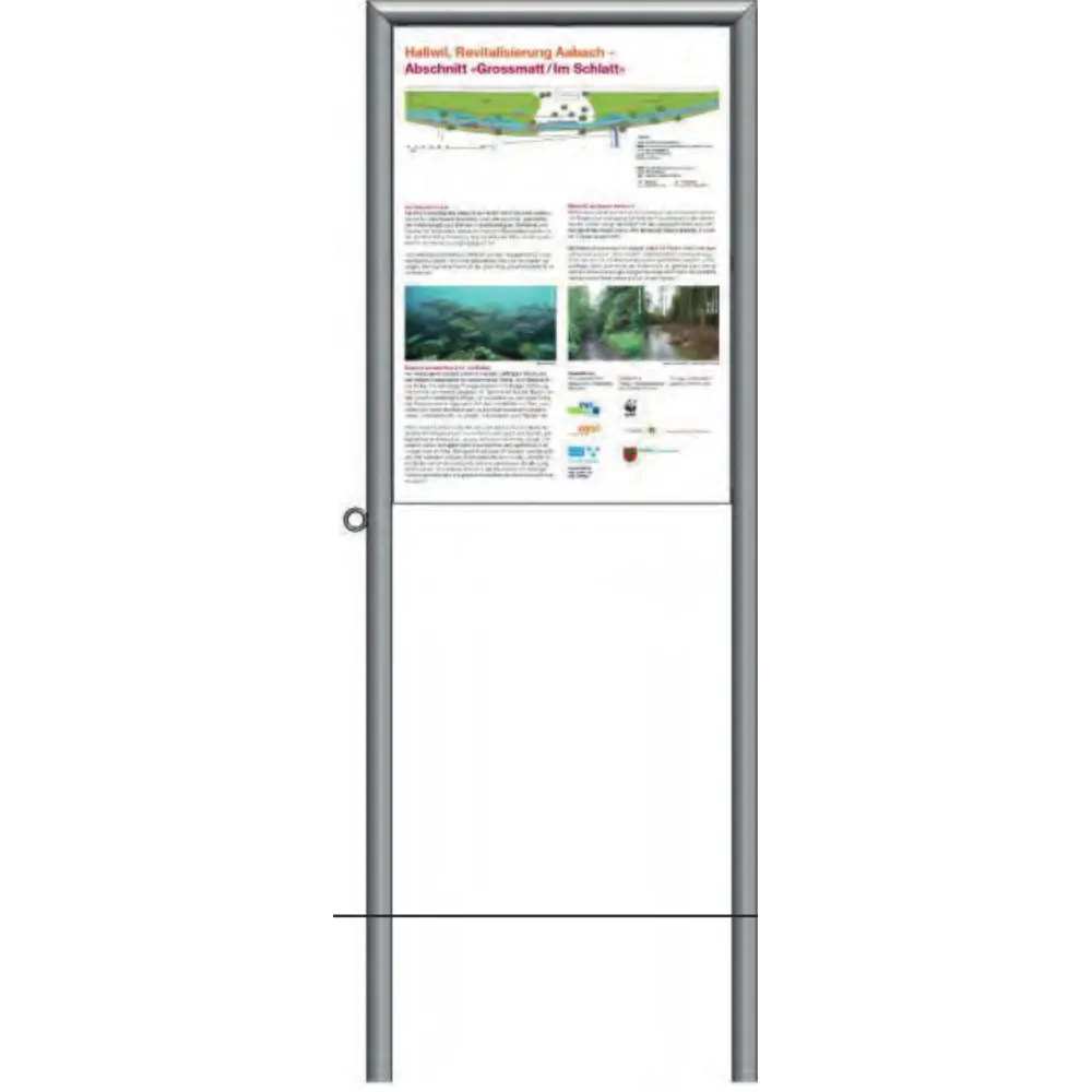 Zone signage stele type 
