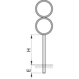 Standrohrlänge rund (x2 vertikal | 230/270 cm)