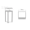 Anti-terrorist Safety Transparent Dustbin with ashtray
