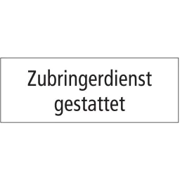 Zubringerdienst gestattet