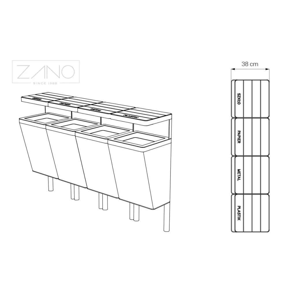 Recycling bin Scandik