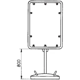 Poster stand for information board