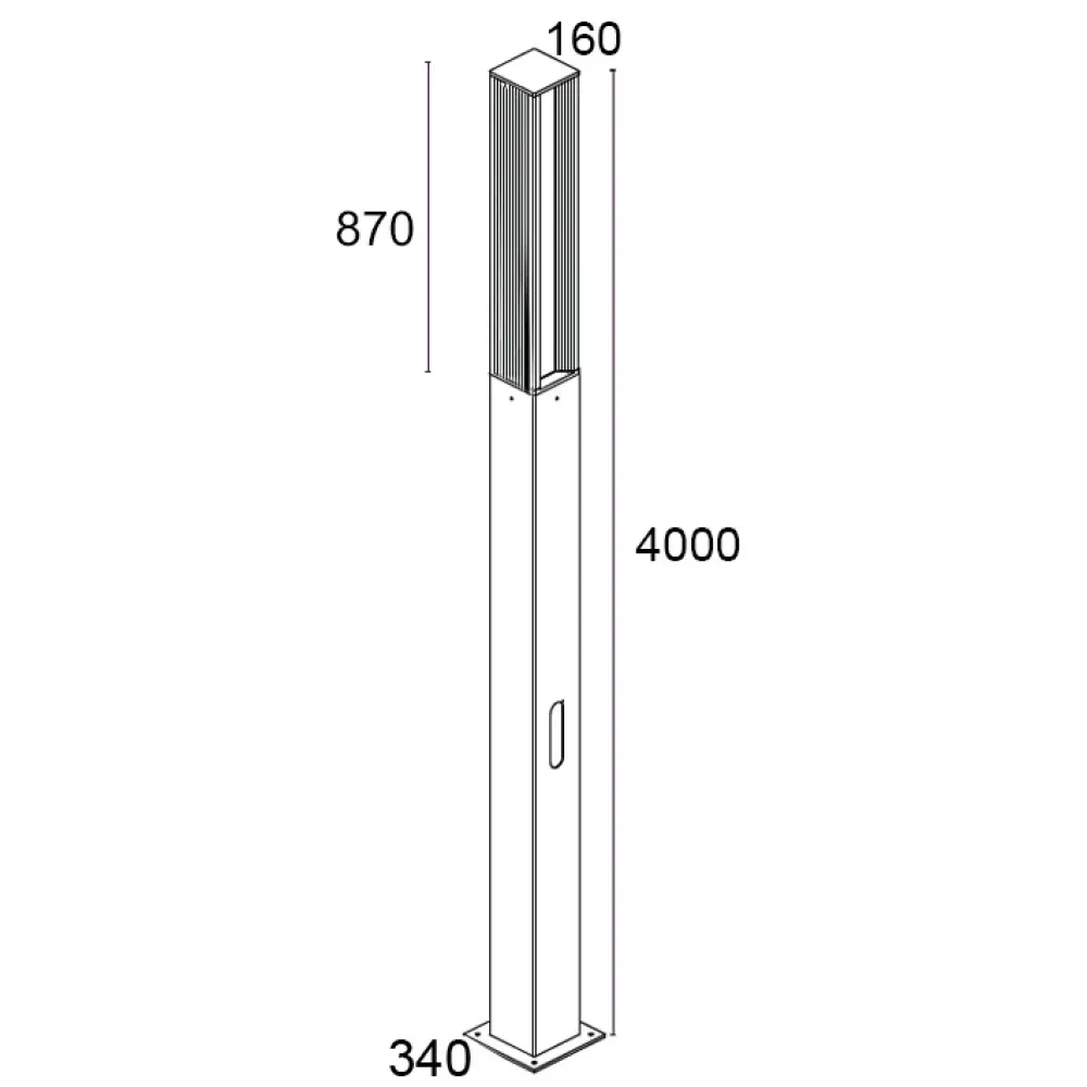 Orion One 492F4/WR50PO-Urban Lighting - Pole 2 Ways H. 4000