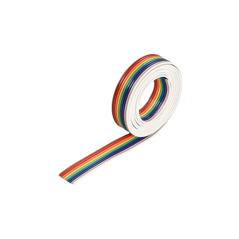 Flat Ribbon Cable, 9-64poles, AWG 28, rainbow colours