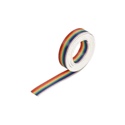 Flat Ribbon Cable, 9-64poles, AWG 28, rainbow colours