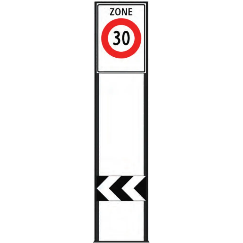 Zone signage stele type 