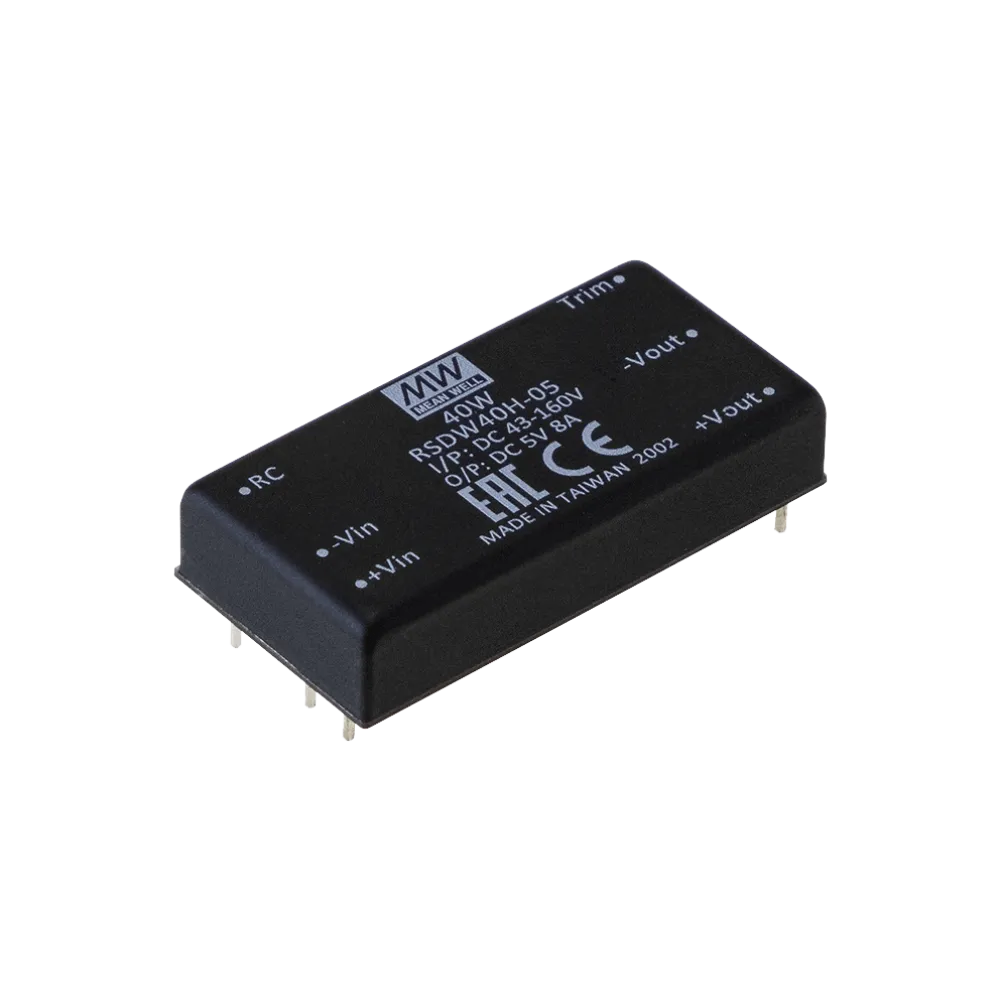 40W DC/DC-Converter, Input 18…75V, Output 5V/8A