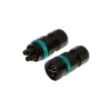 Mini Circular Connector Set , 4p, Plug&Socket, Screw, Wire Protection, D6-12mm, IP66/IP68