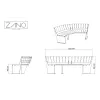 Domino bench 90