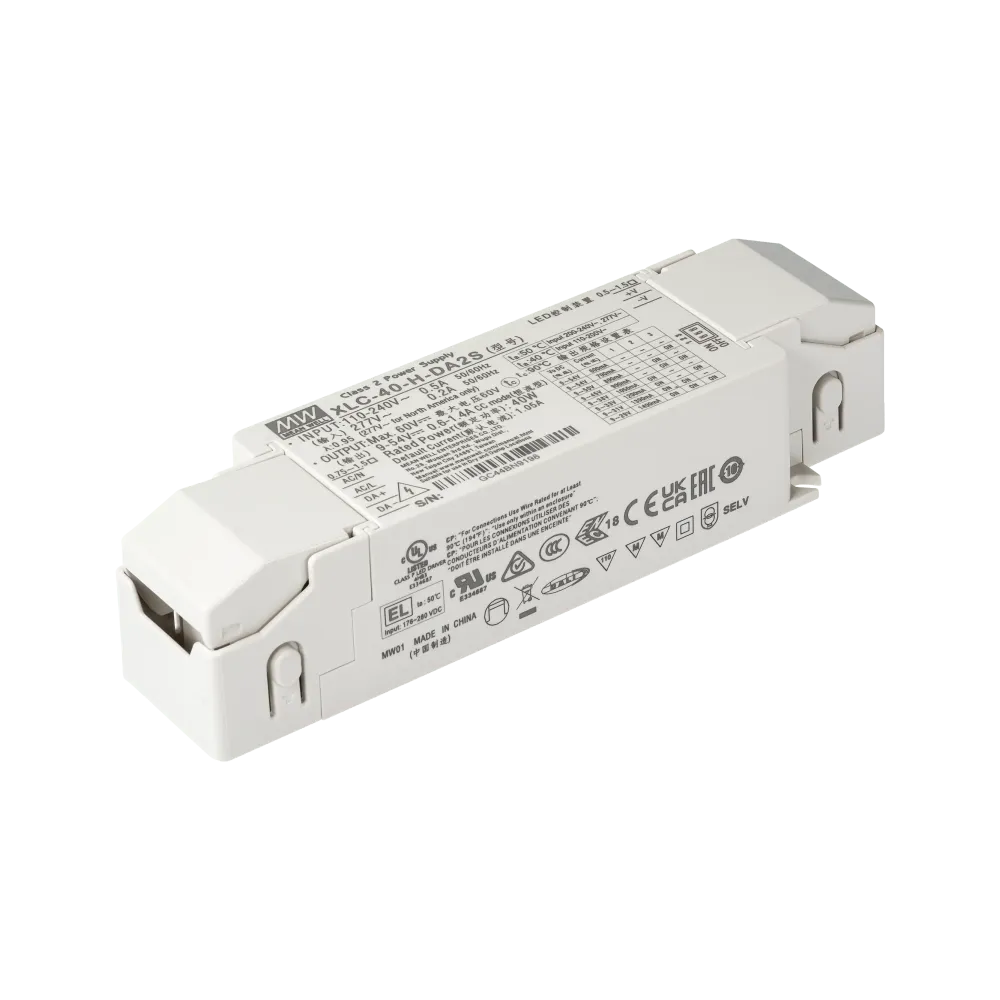 40W LED control gear 600mA to 1400mA/9V...54V, DALI2, AC Push, Independent