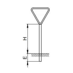 Umgekehrter Dreieckspfosten (230/270 cm)