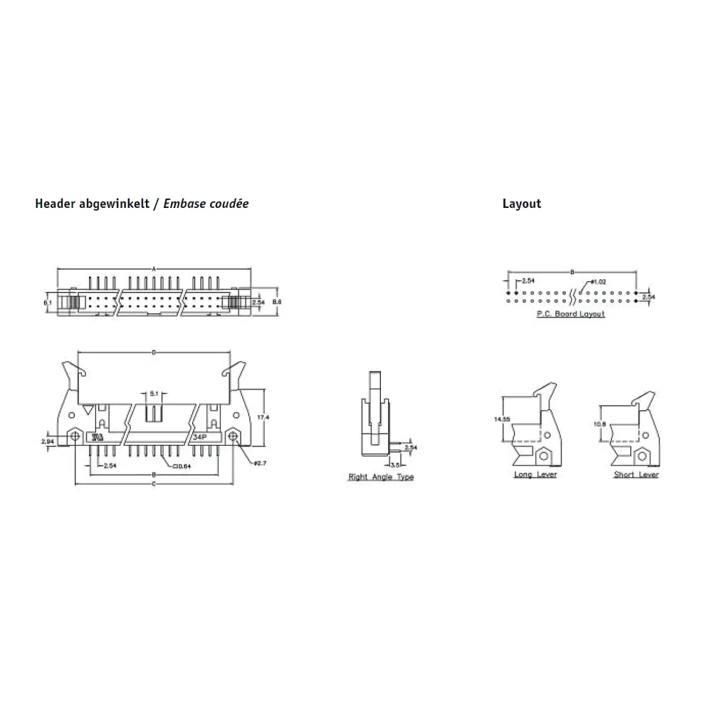 PCB Connector 3011 grey