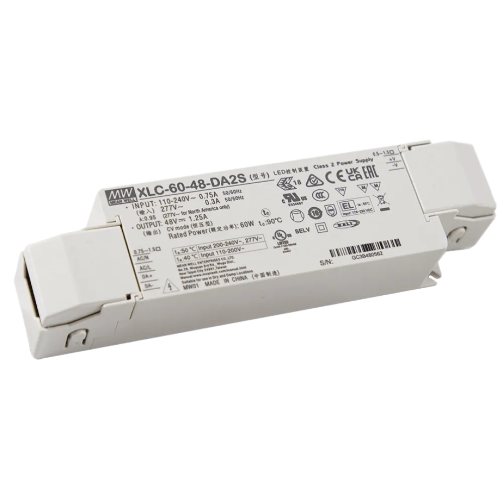 60W LED driver 48V/1.25A, DALI2, Independent