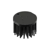 LED pin fin heat sink, ø111mm, H 80mm, Base 10mm, Zhaga holes, Black