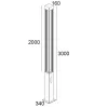 Orion D 570F2/WC50EW-Urban Lighting - Pole 4 Ways H. 3000