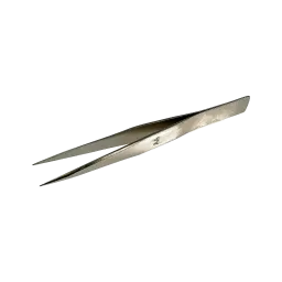 Precision tweezers with medium-fine tips, nickel-plated