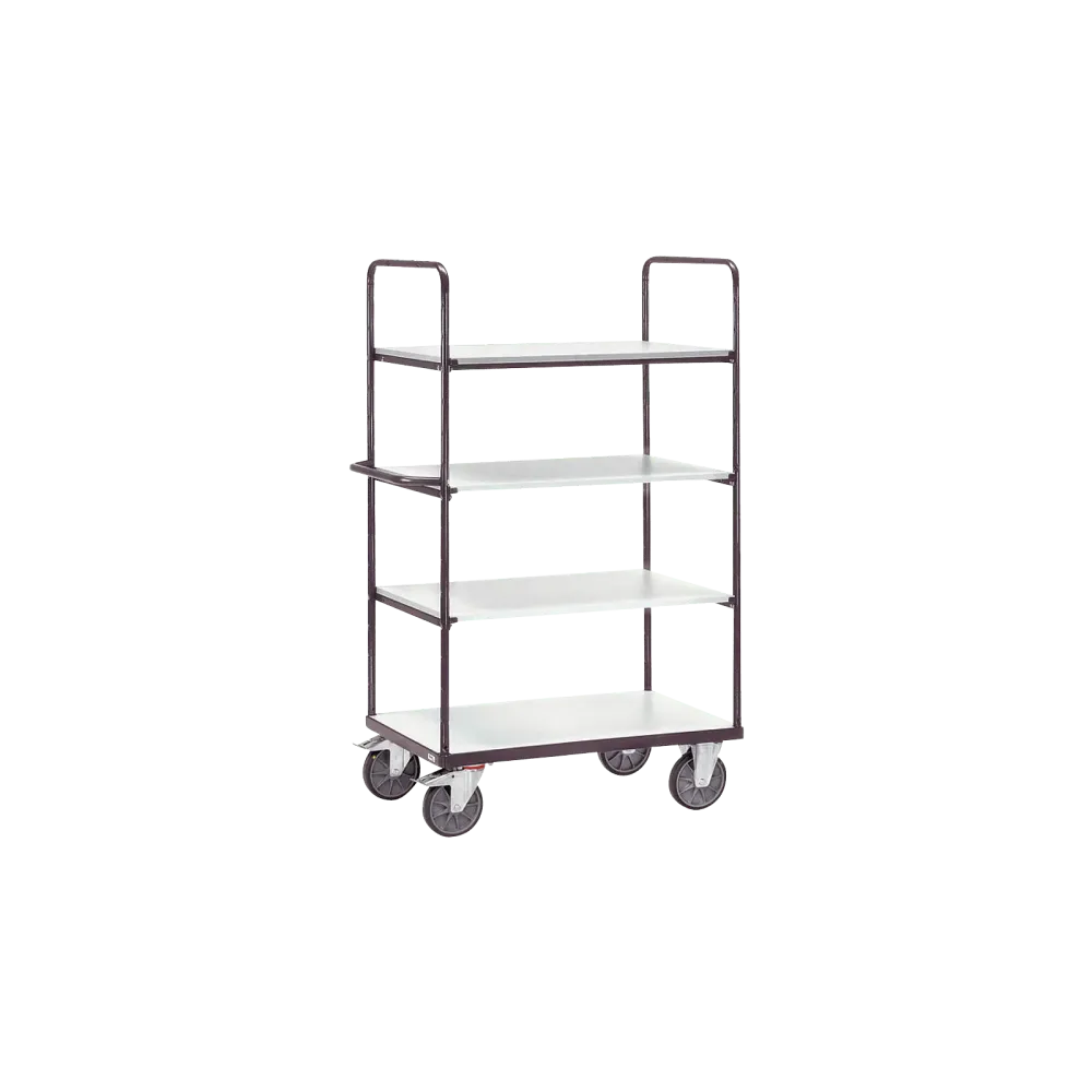 ESD shelf trolley - 4 shelves, 1000 x 600 mm