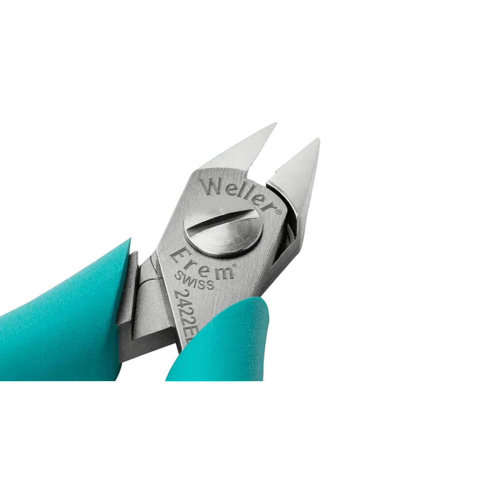 Ergonomic side cutter, 5″, with tapered head, flush