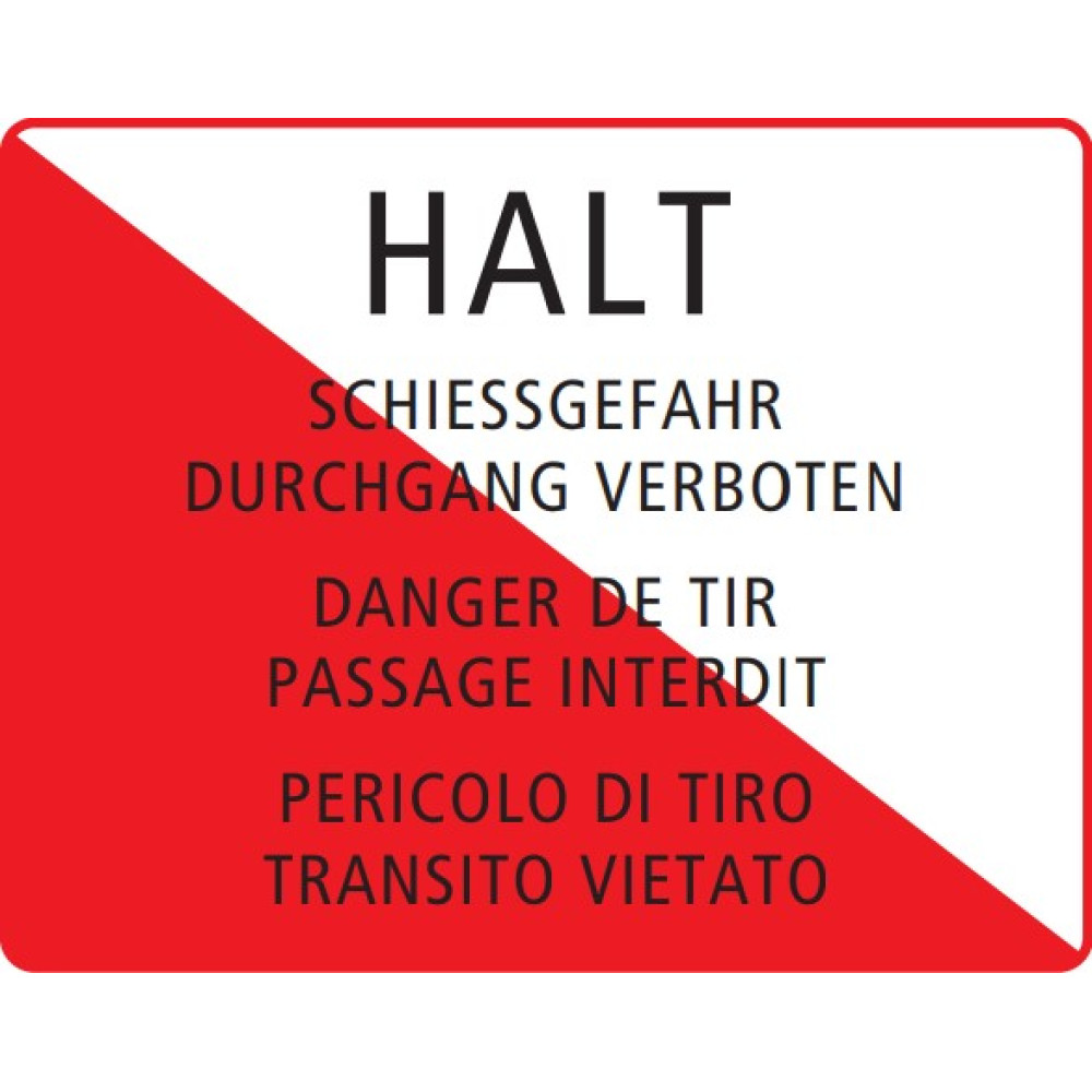Shooting danger - in three languages 