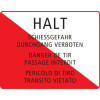 Shooting danger - in three languages 