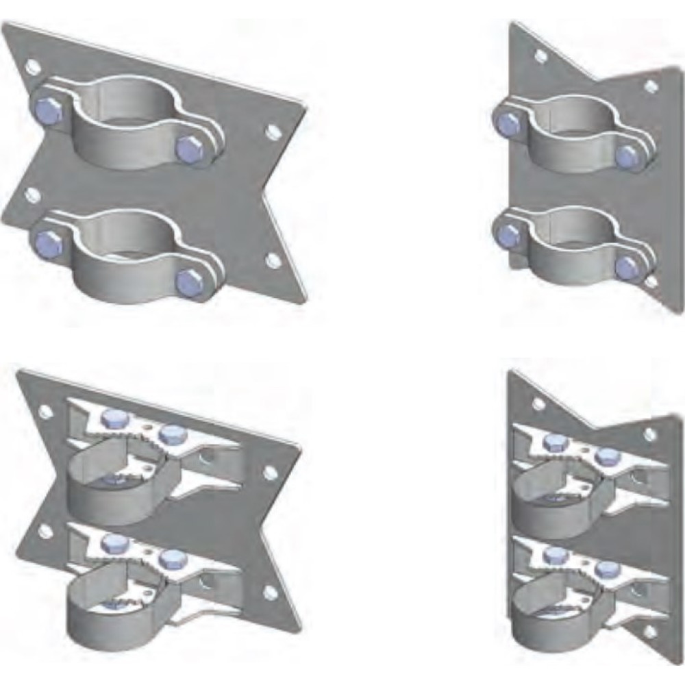 Mounting plate for round posts