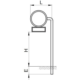 Standrohrlänge rund + Rechteck (300 cm)