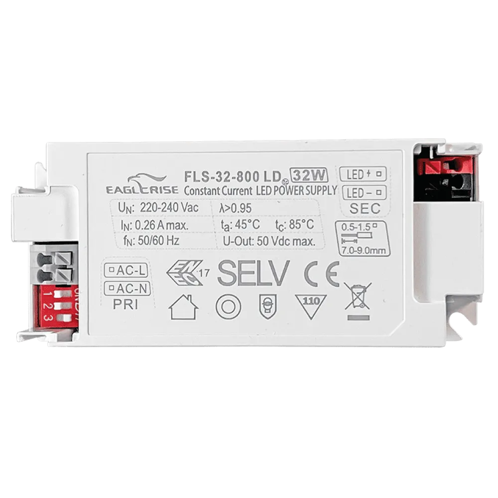 32W LED Driver Constant Current 600/650/700/800mA, 28-40Vdc