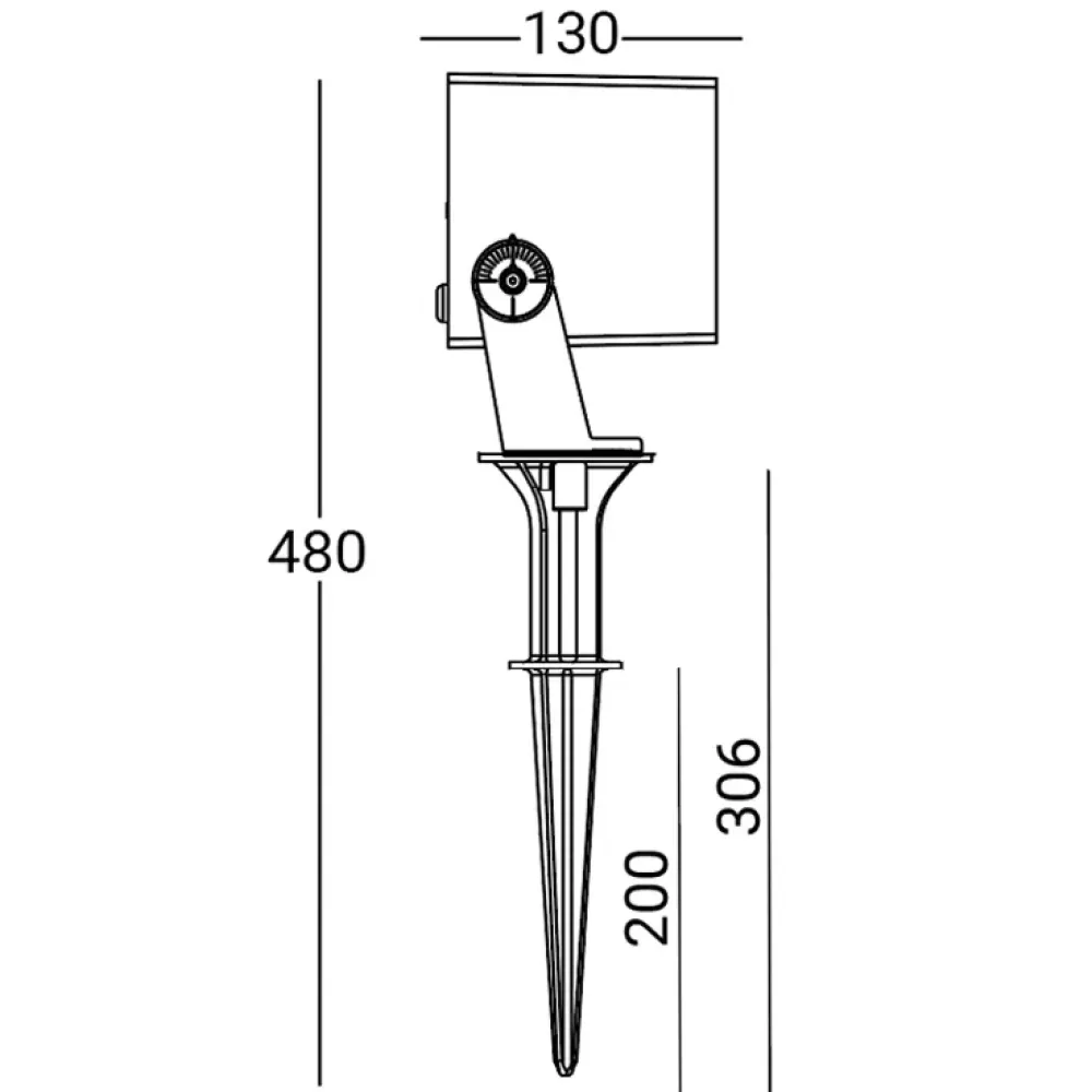 RGBW Kubo12-S 2113P/RCRCWB-RGBW - Adjustable Floodlight with Spike RGBW - Remote driver 24Vdc