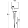 RGBW Kubo12-S 2113P/RCRCWB-RGBW - Adjustable Floodlight with Spike RGBW - Remote driver 24Vdc