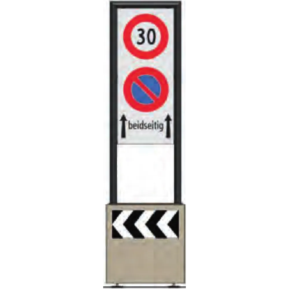 Zone signage stele type 