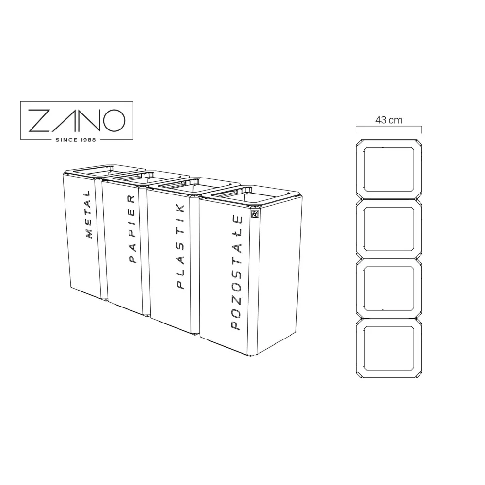 Stilo Recycling Bin
