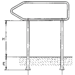 Sign holder with two bases