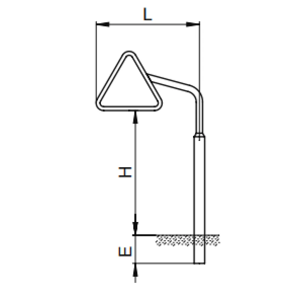 Triangular curved post (300 cm)