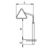 Triangular curved post (300 cm)