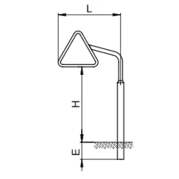 Triangular curved post (300 cm)