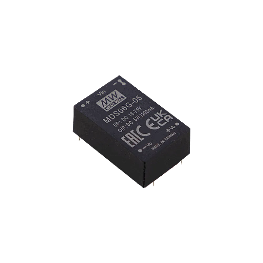 6W DC/DC-Converter, Input 9…36V, Output +/-5V / +/-0.6A