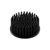 LED pin fin heat sink, ø70mm, H 30mm, Base 5mm, Black anodized