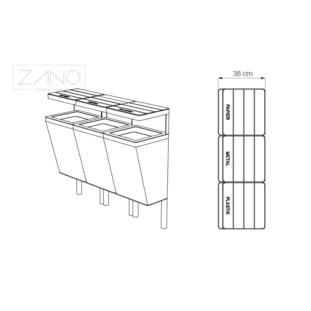 Recycling bin Scandik