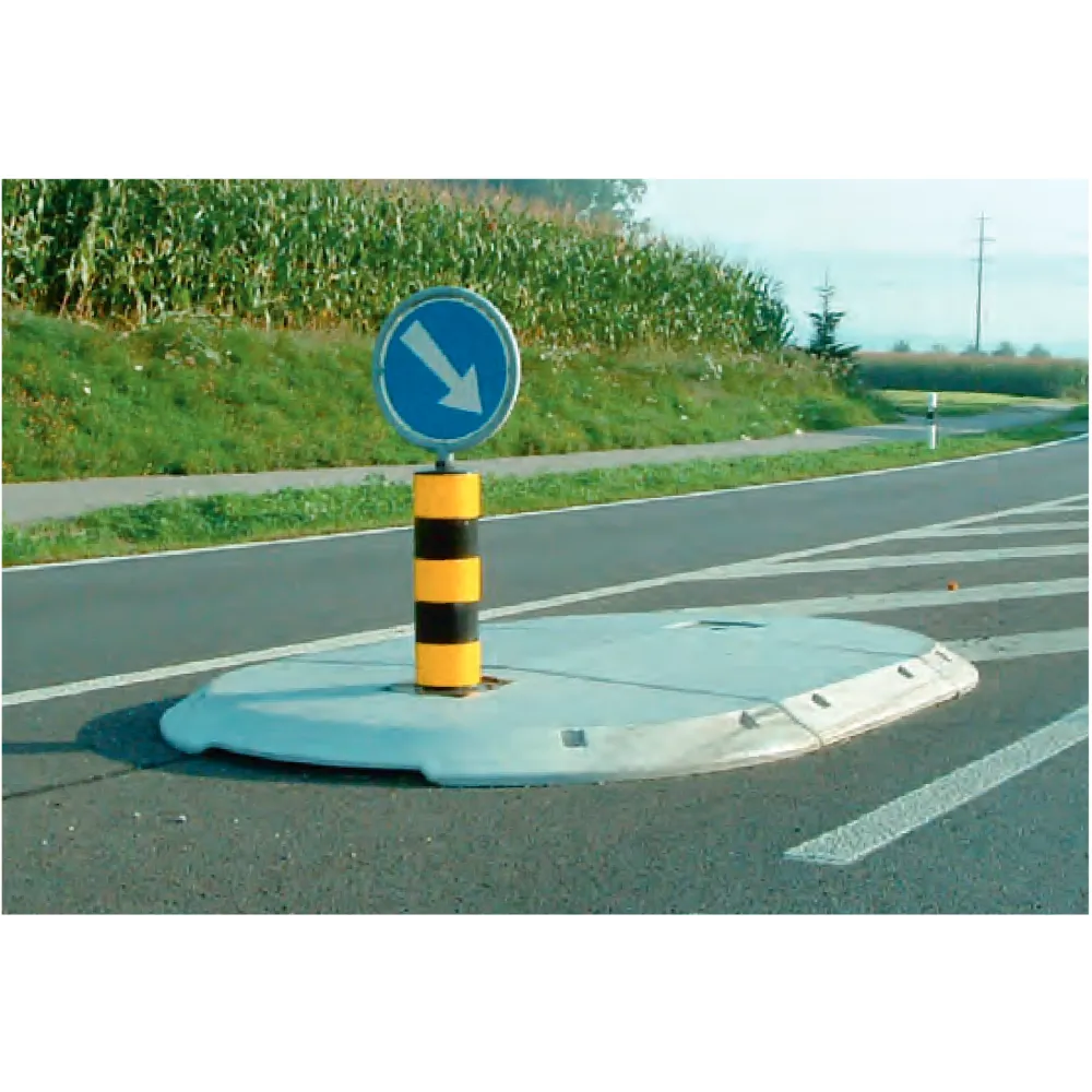 Recycled traffic islands