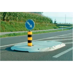 Recycled traffic islands