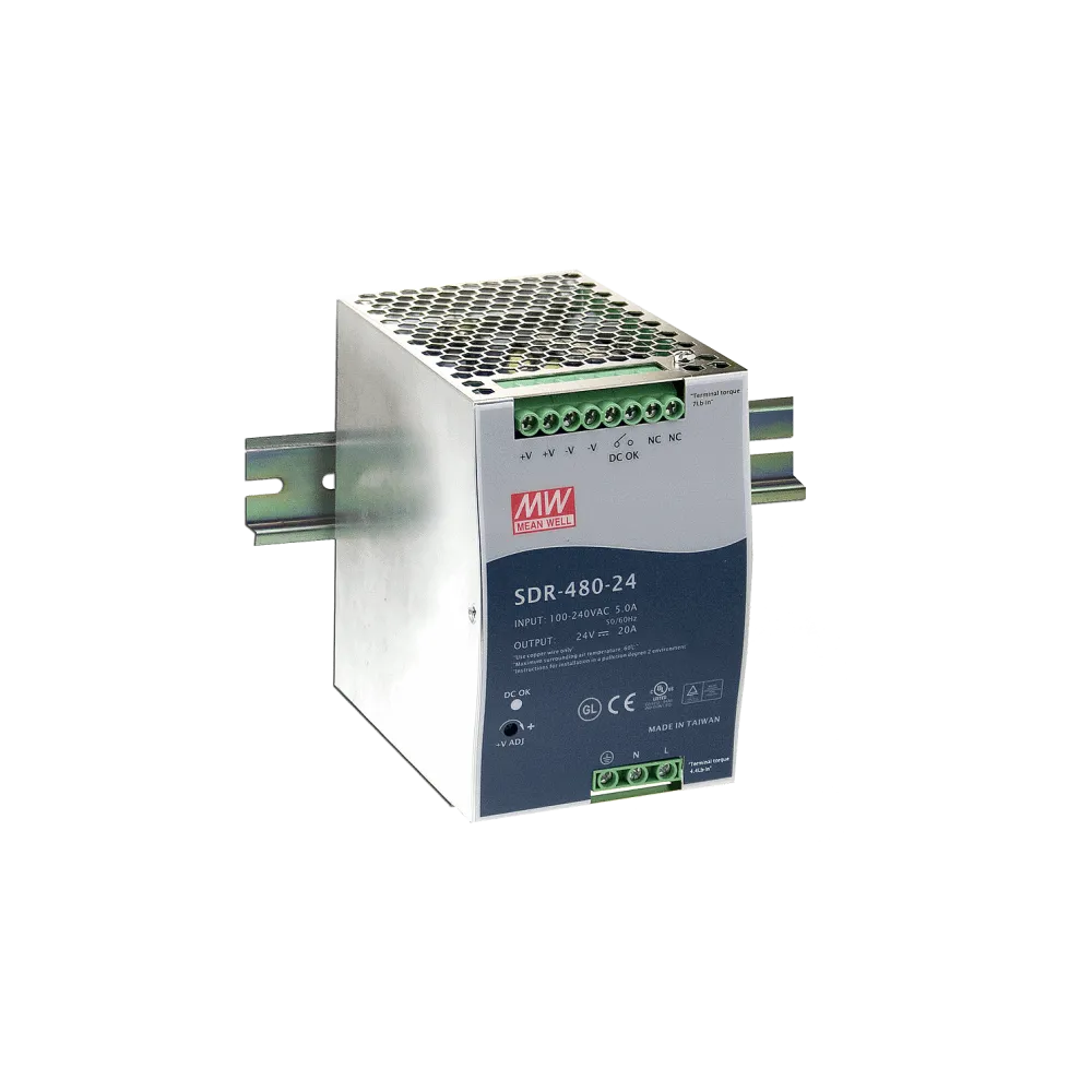 480W DIN Rail Power Supply 24V/20A