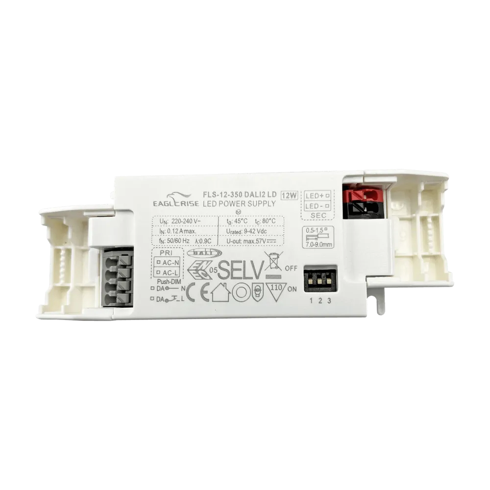 12W LED Driver Constant Current 120-350mA, 9-42Vdc, DALI2