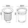 Platho 260 - Round Carriageable Ø260 LED ARRAY Asymmetric - Built-in driver