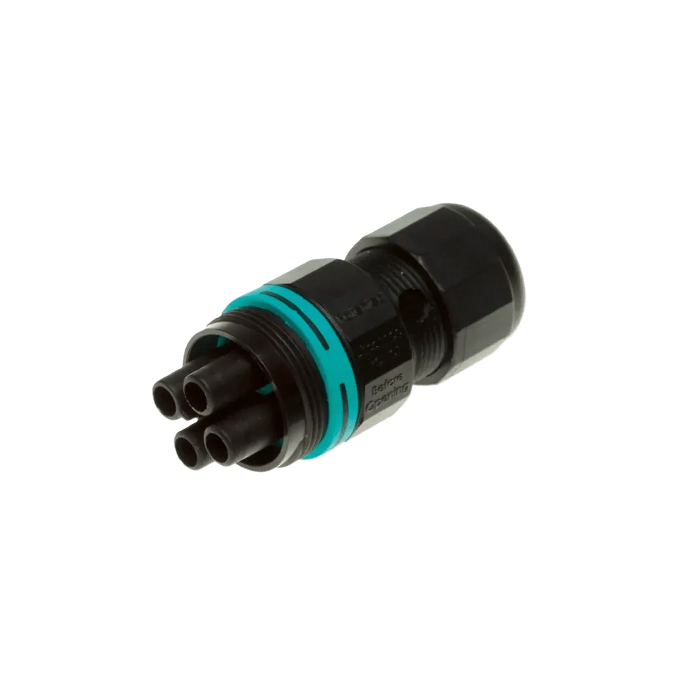 Techno Mini circular connector TH387, socket, 4P, crimp, D7-12, IP66/IP68