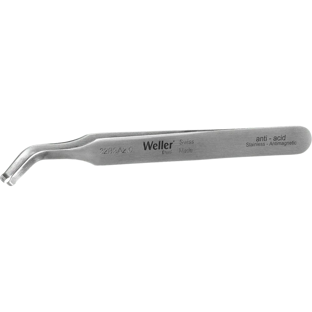 SMD tweezers angled 45 ° with round tips