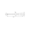 M23 crimping pin Ø 1.0mm, turned 7.010.901.031