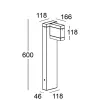 Modo Bollard 603F1/WD70A2-Small Poles - Bollard DALI Single Emission H. 600
