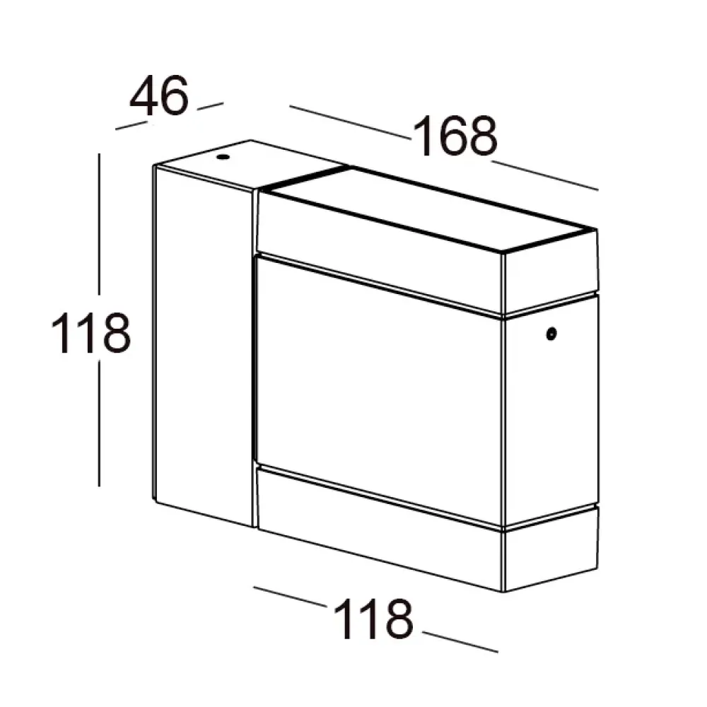Modo Wall 603W1/WP70AB-Wall - Module Single Emission Blade of light