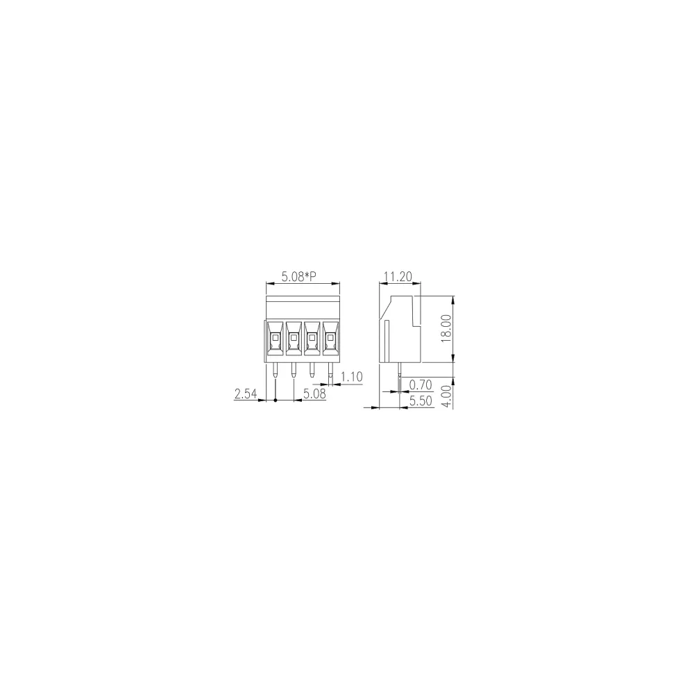 PCB Circuit board connection block EHK2V-xxP