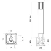 Orion One 451F0/WR50PO-Small Poles - Bollard 1 Way H. 680